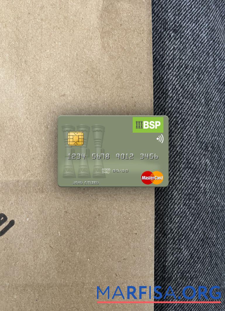 Downloadable Solomon Islands BSP Bank mastercard photolook front download for verification